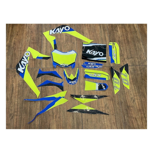 Kayo Aufkleber SET für Dirtbike TD125 gelb V3043